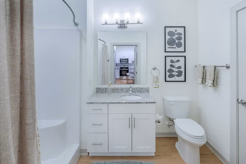 bathroom at Arden at Huntersville Apartments