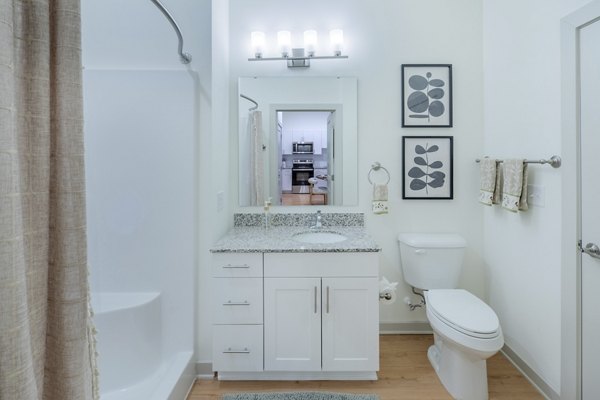 bathroom at Arden at Huntersville Apartments