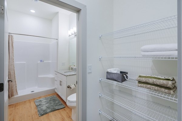 bathroom at Arden at Huntersville Apartments