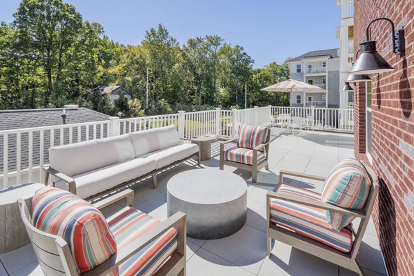 patio at Arden at Huntersville Apartments