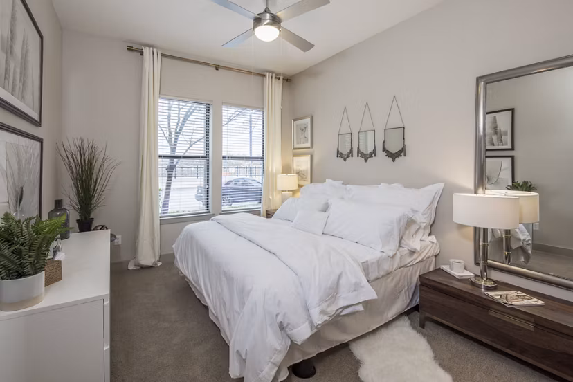 bedroom at Lakeshore Lofts Apartments