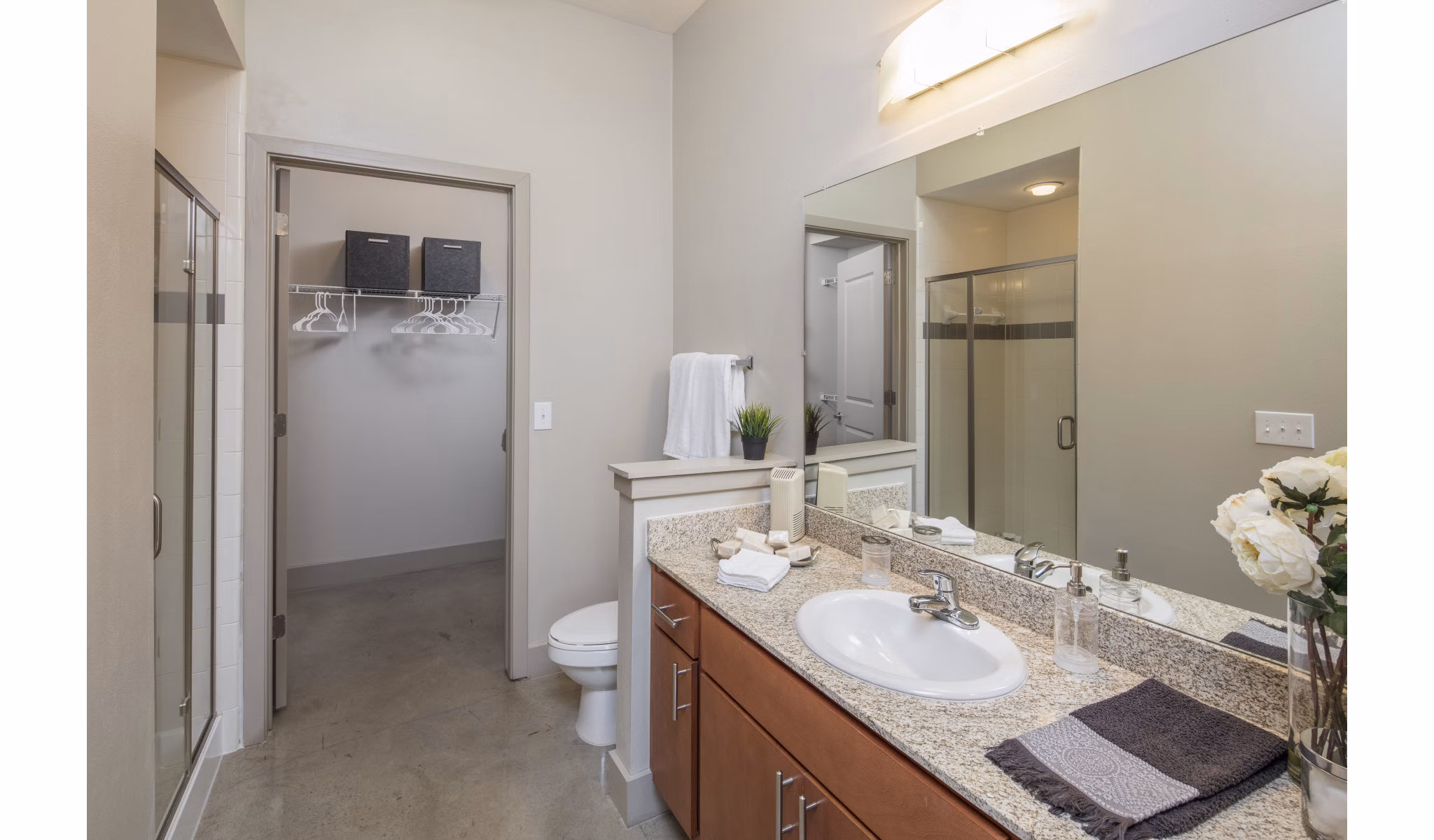 bathroom at Lakeshore Lofts Apartments