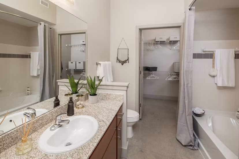 bathroom at Lakeshore Lofts Apartments