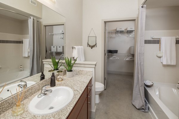 bathroom at Lakeshore Lofts Apartments