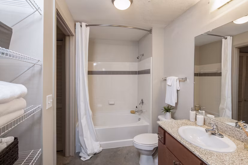 bathroom at Lakeshore Lofts Apartments