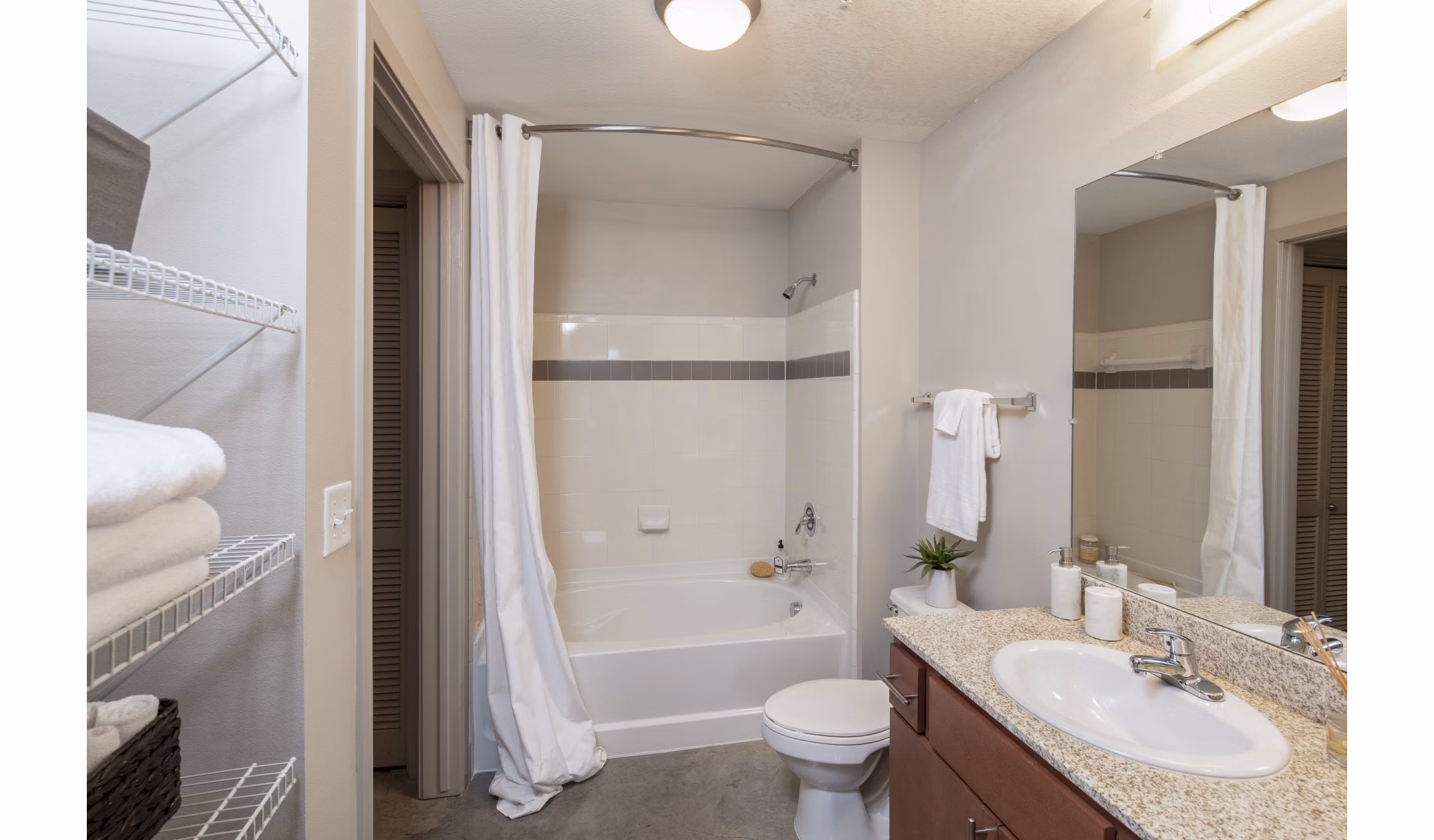 bathroom at Lakeshore Lofts Apartments