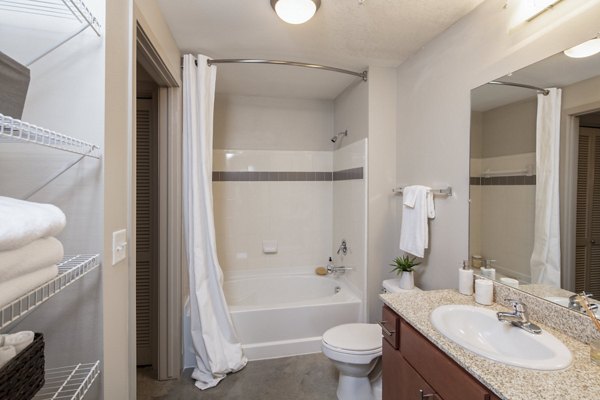 bathroom at Lakeshore Lofts Apartments