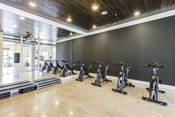 fitness center at Lakeshore Lofts Apartments
