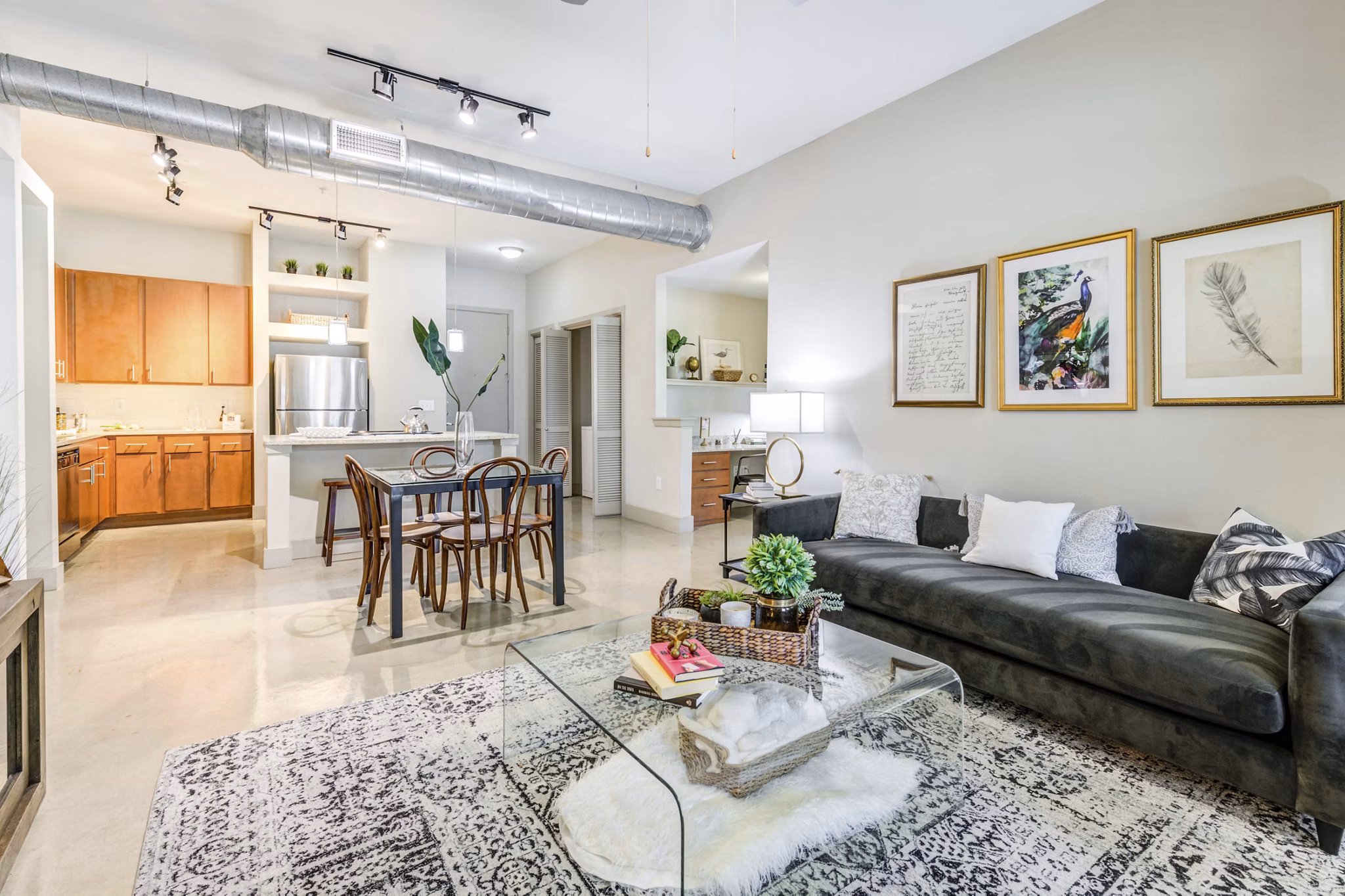 living room at Lakeshore Lofts Apartments