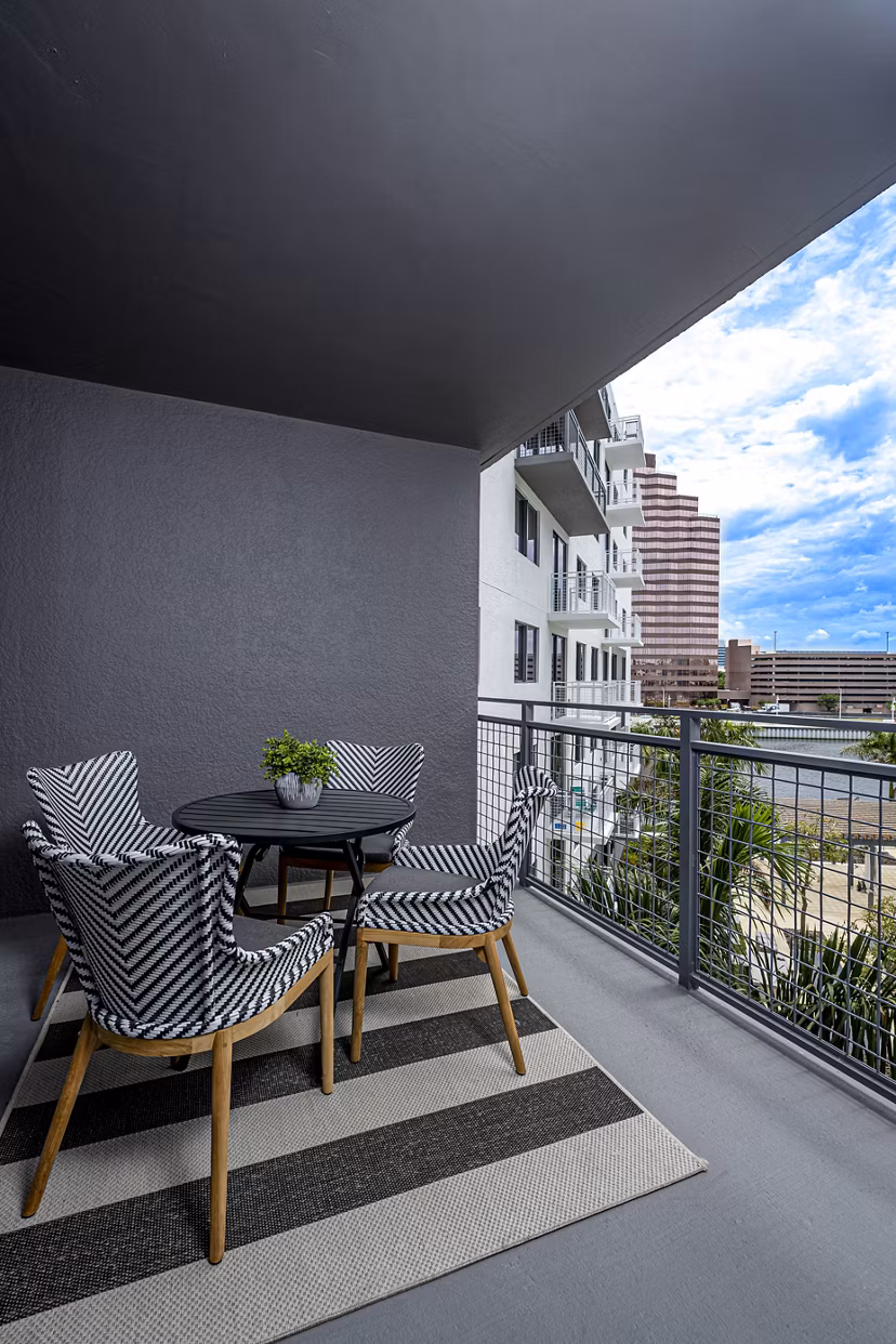 patio at Arabelle Riverwalk Apartments