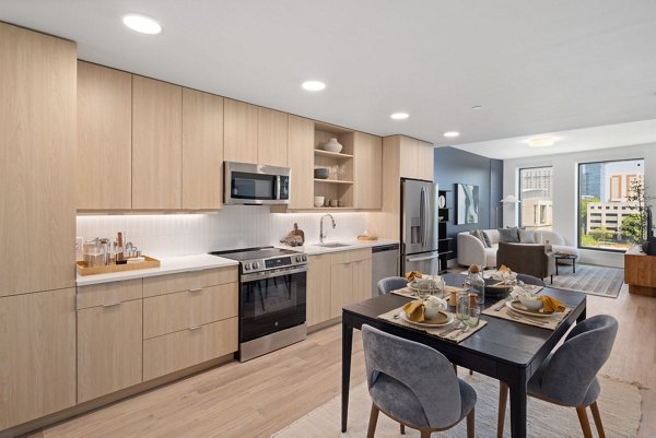 kitchen at Maeve Apartments