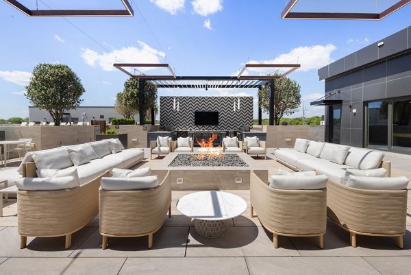 fire pit at Maeve Apartments