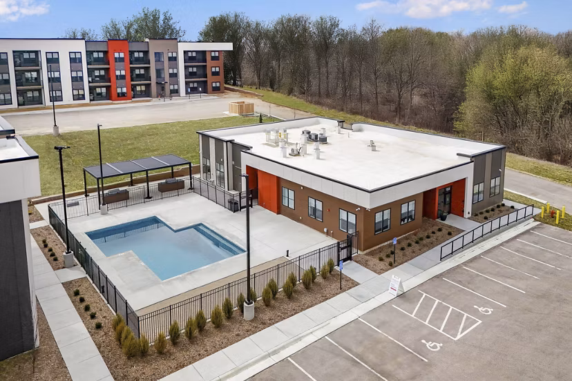 building at The Rosewater Apartments