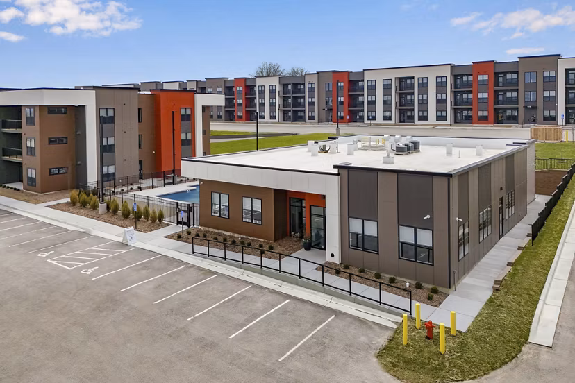 building at The Rosewater Apartments
