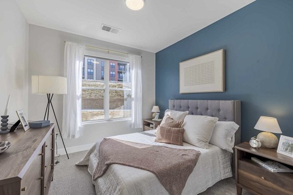 bedroom at The Rosewater Apartments