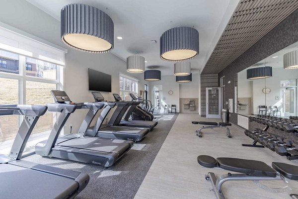 fitness center at The Rosewater Apartments