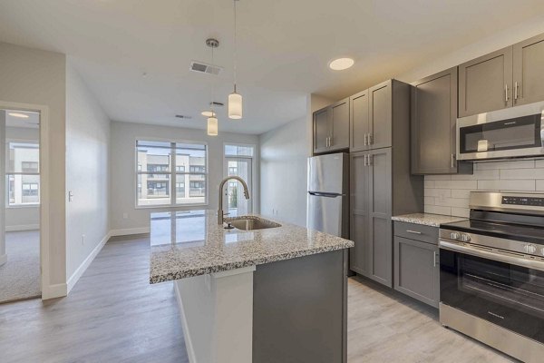 kitchen at The Rosewater Apartments