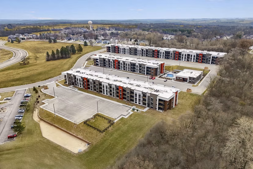 view at The Rosewater Apartments