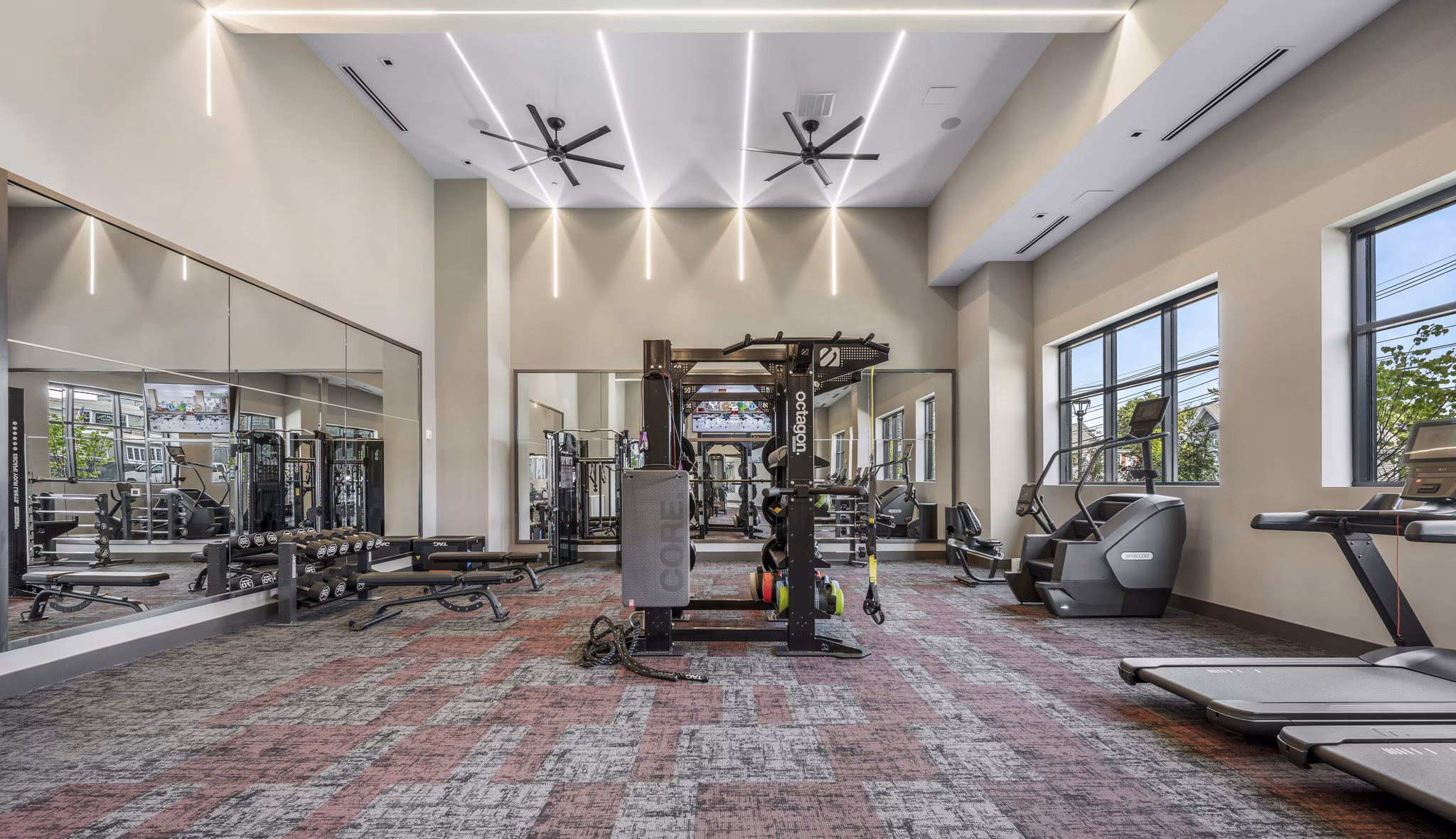 fitness center at Alta French Hill Apartments