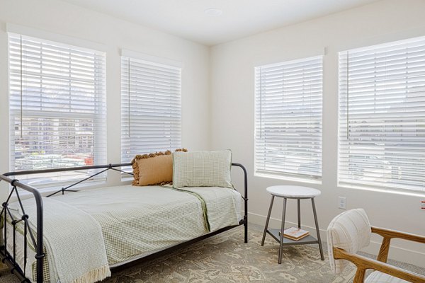 bedroom at The Wheeler Apartments