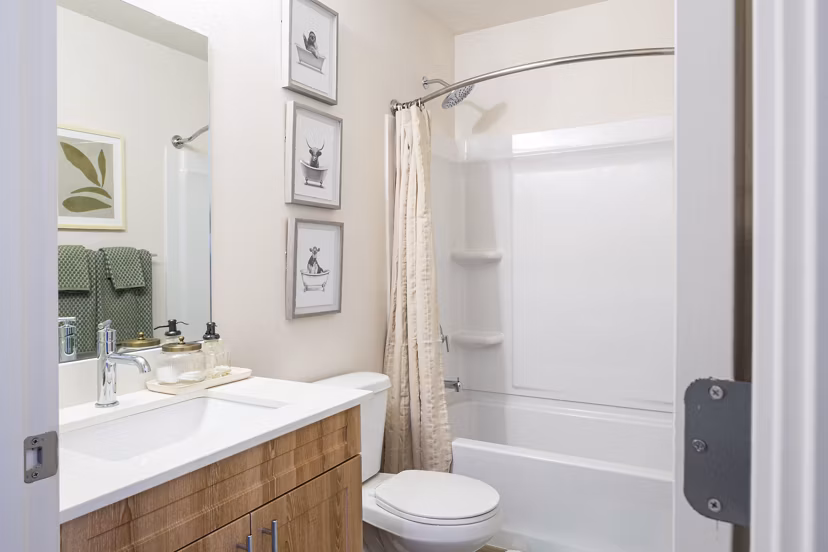 bathroom at The Wheeler Apartments 