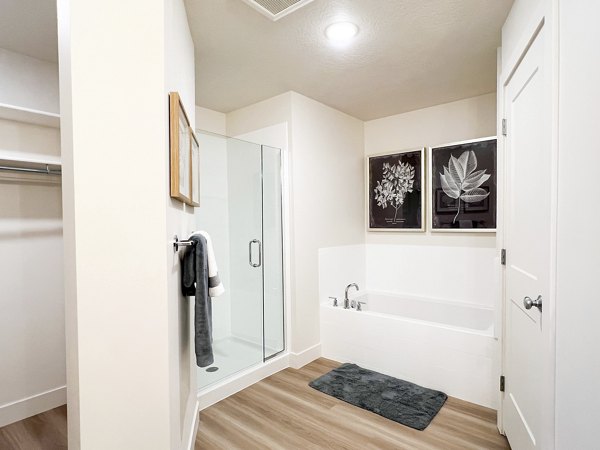 bathroom at The Wheeler Apartments