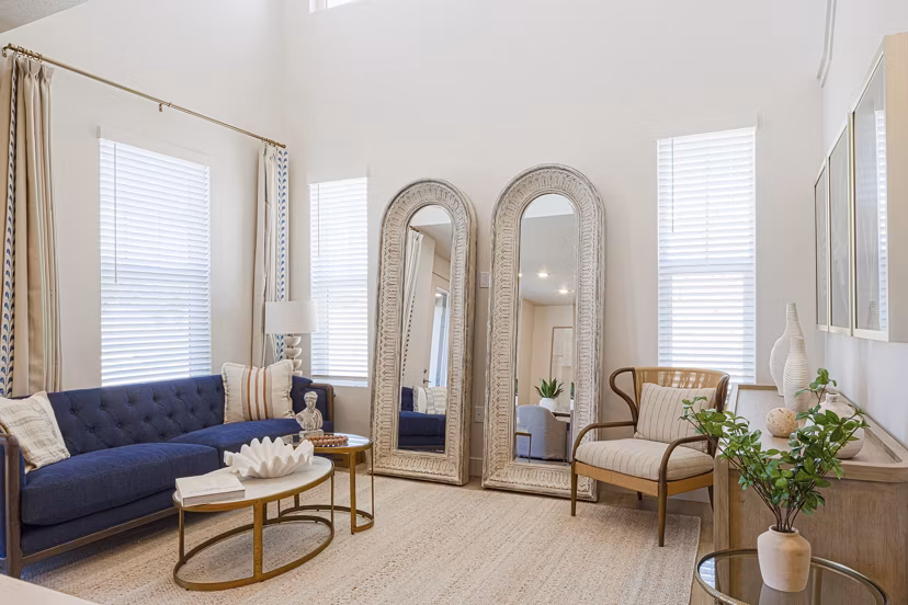 living room at The Wheeler Apartments 