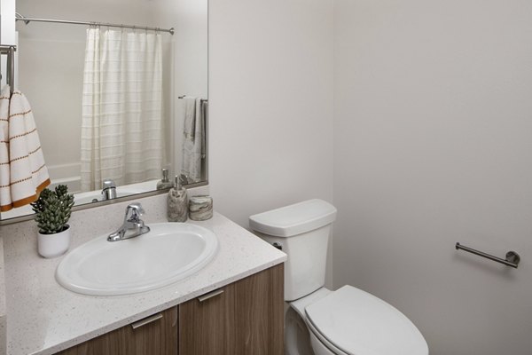 bathroom at The Arvon Apartments