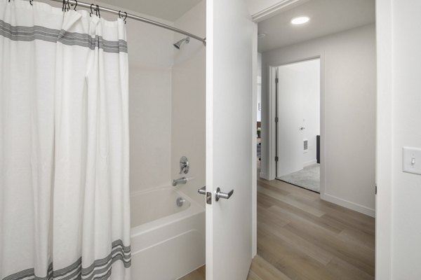 bathroom at The Arvon Apartments