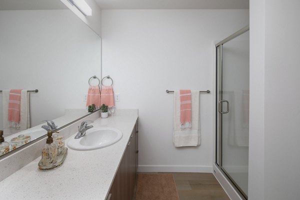 bathroom at The Arvon Apartments