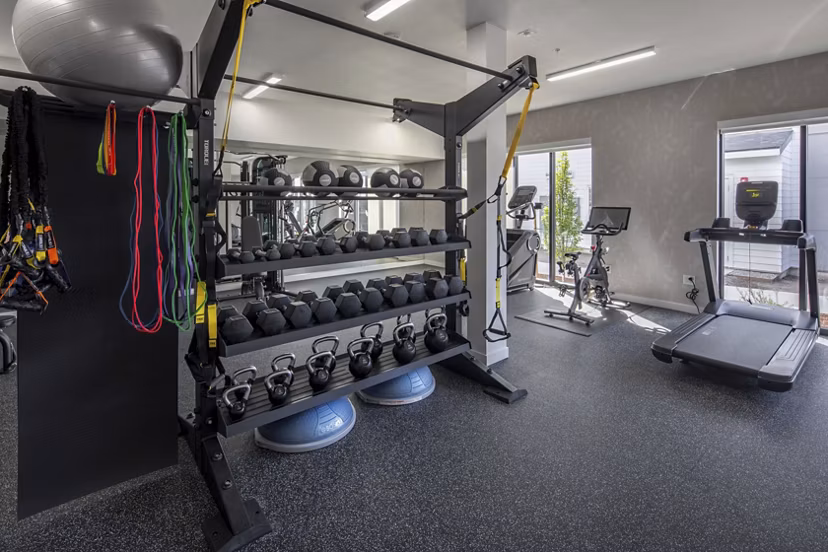 fitness center at The Arvon Apartments
