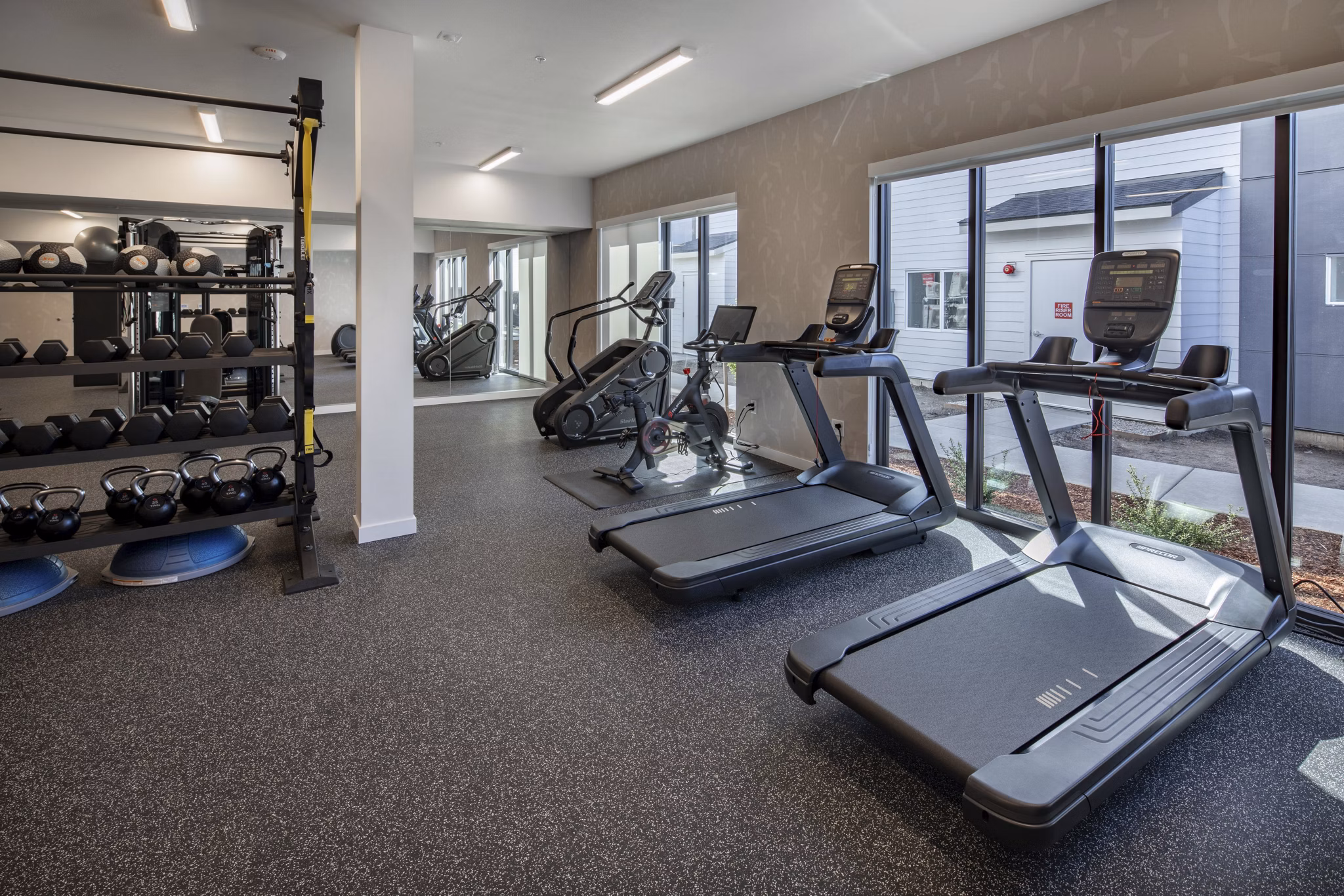 fitness center at The Arvon Apartments