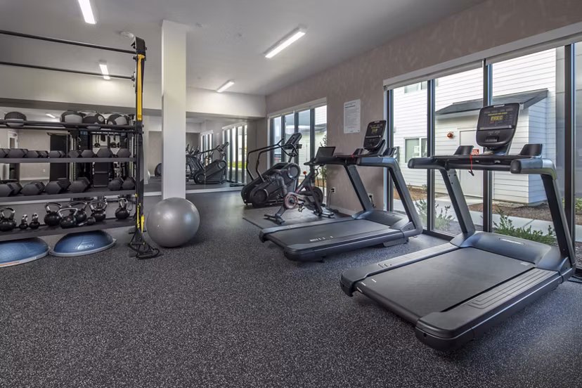 fitness center at The Arvon Apartments 