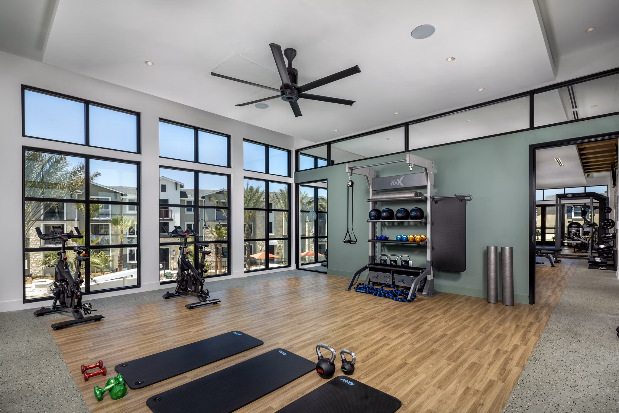 fitness center at Artisan at the Village of Escaya Apartments 