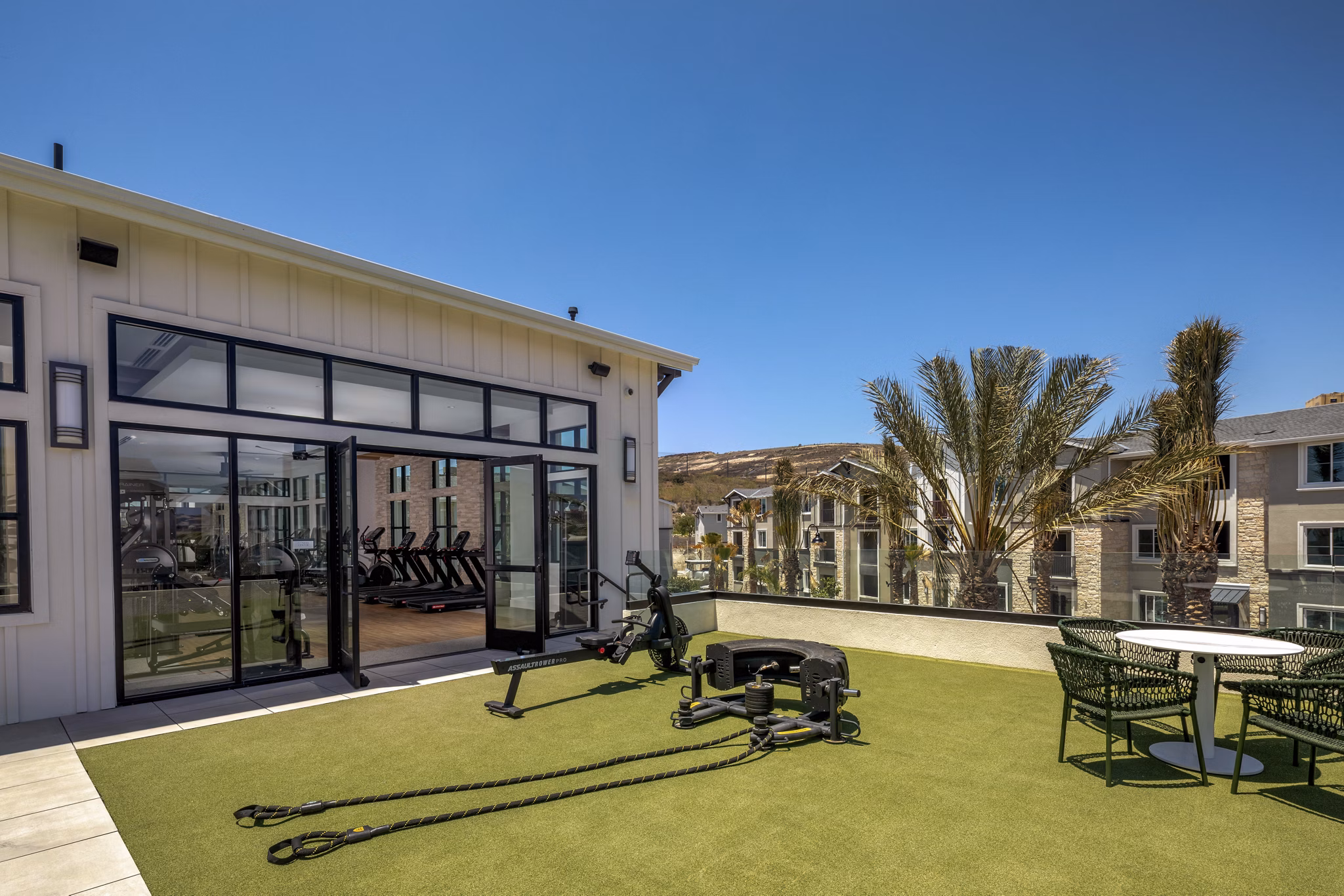 fitness center at Artisan at the Village of Escaya Apartments 