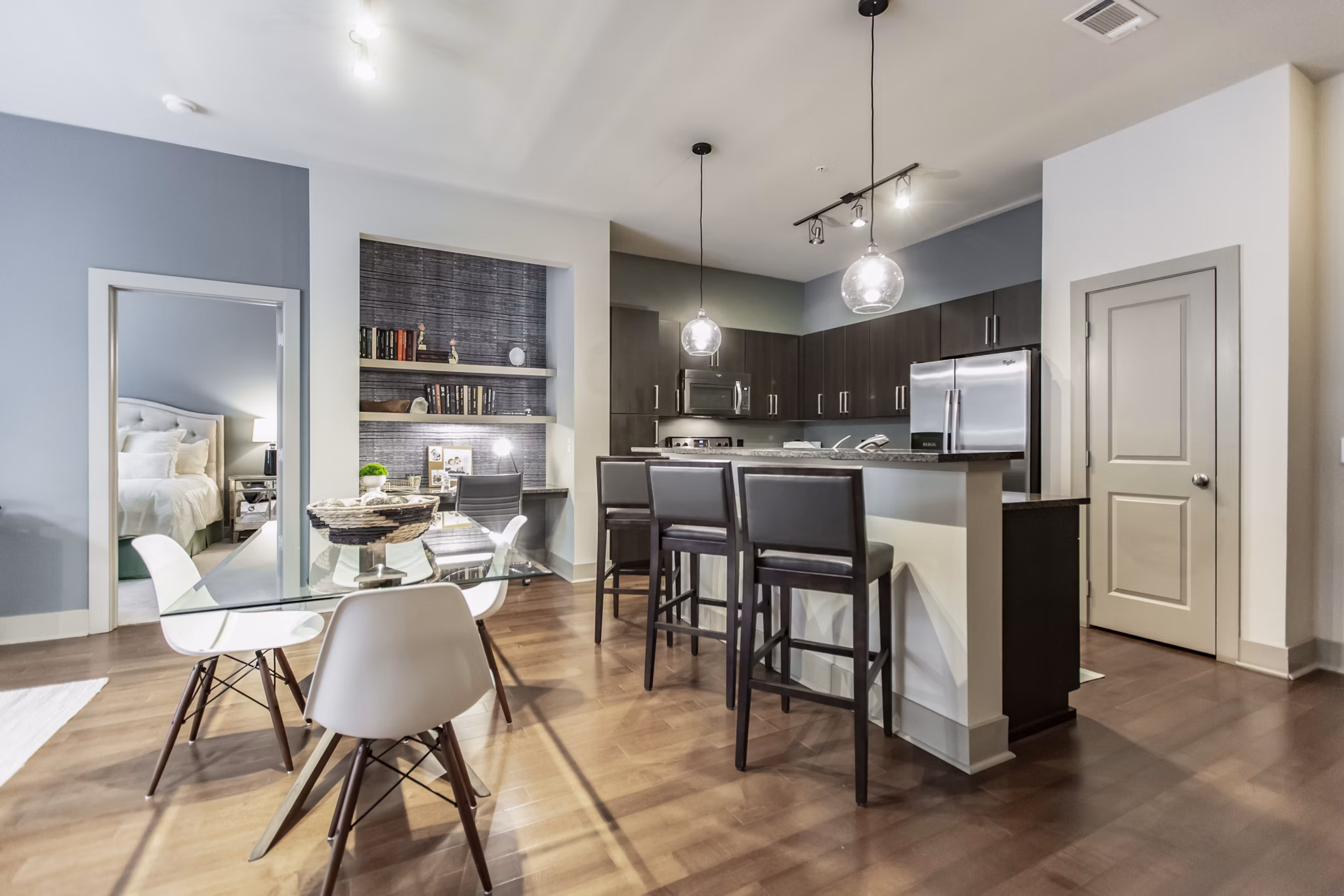 kitchen at The Porter Brewers Hill Apartments 