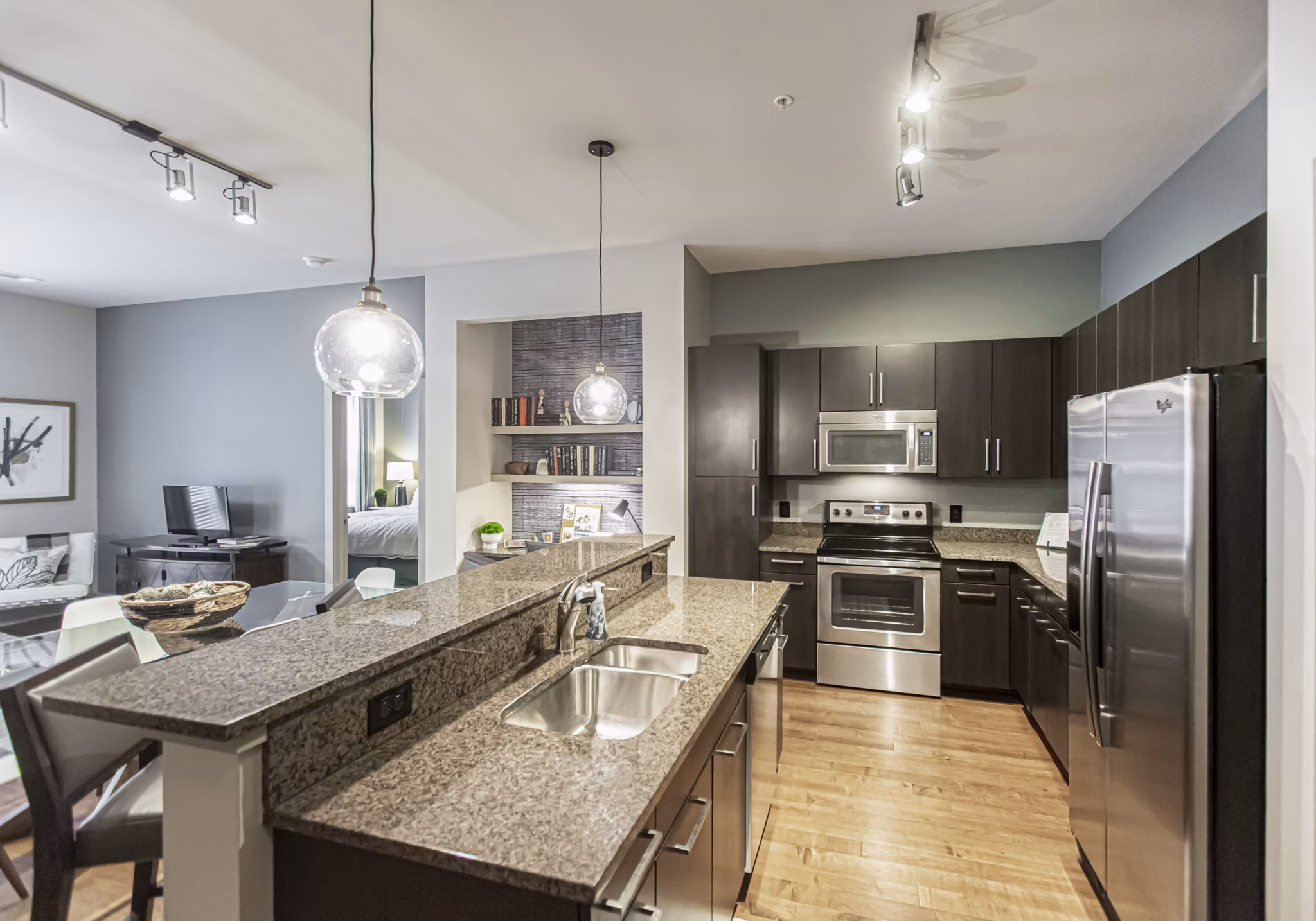 kitchen at The Porter Brewers Hill Apartments 
