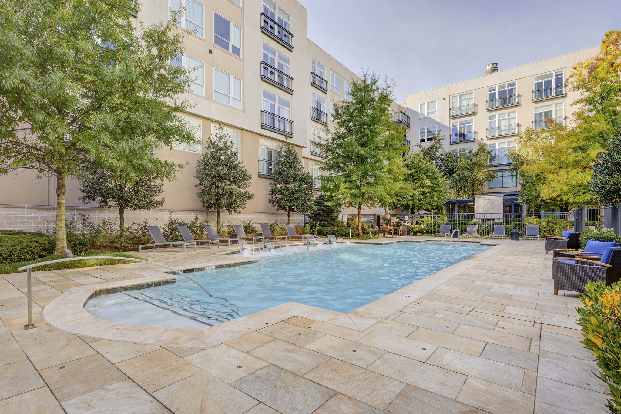 pool at The Porter Brewers Hill Apartments 