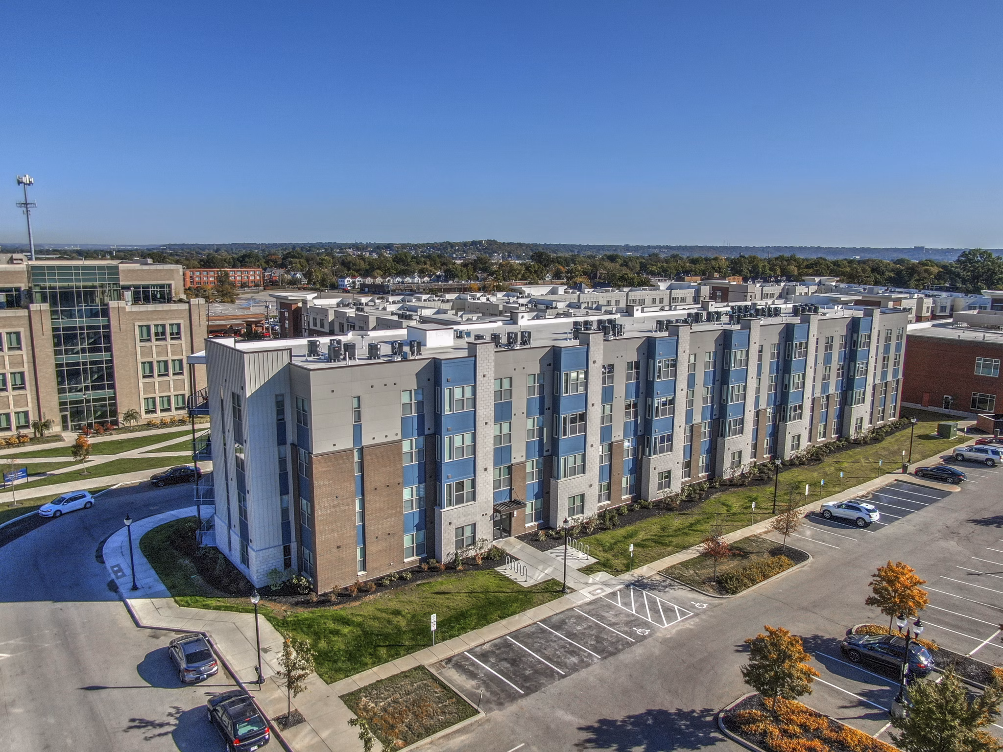 exterior at University Station Apartments 