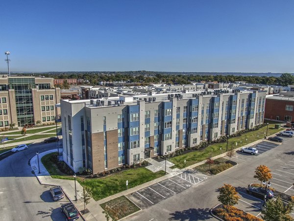 exterior at University Station Apartments 