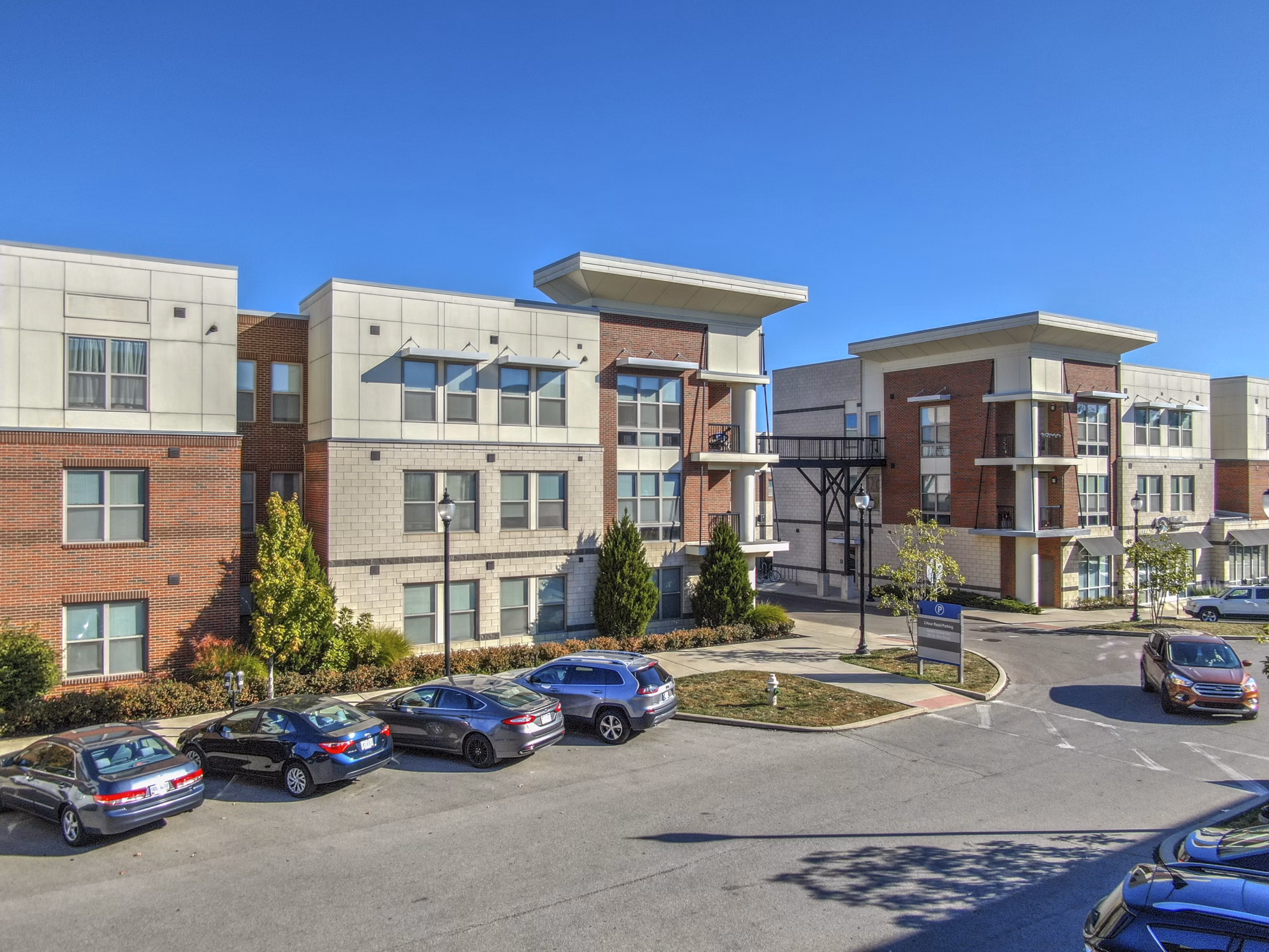 exterior at University Station Apartments 