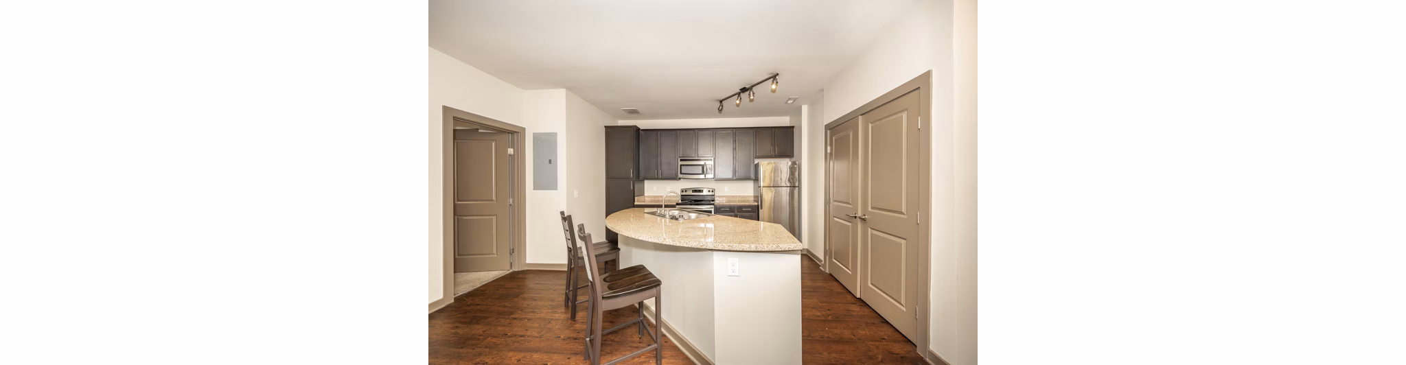kitchen at University Station Apartments 