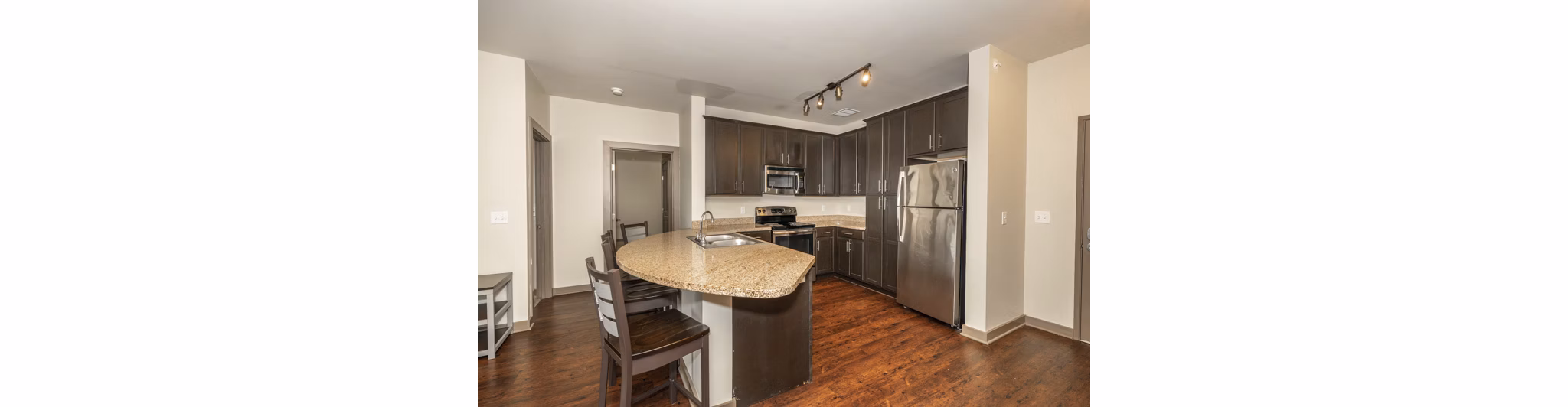 kitchen at University Station Apartments 