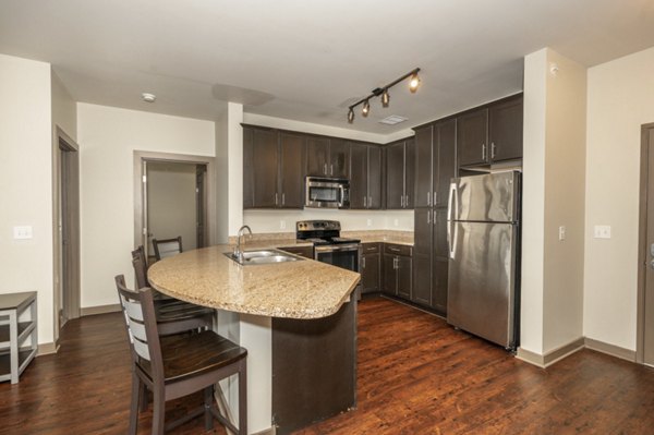 kitchen at University Station Apartments 