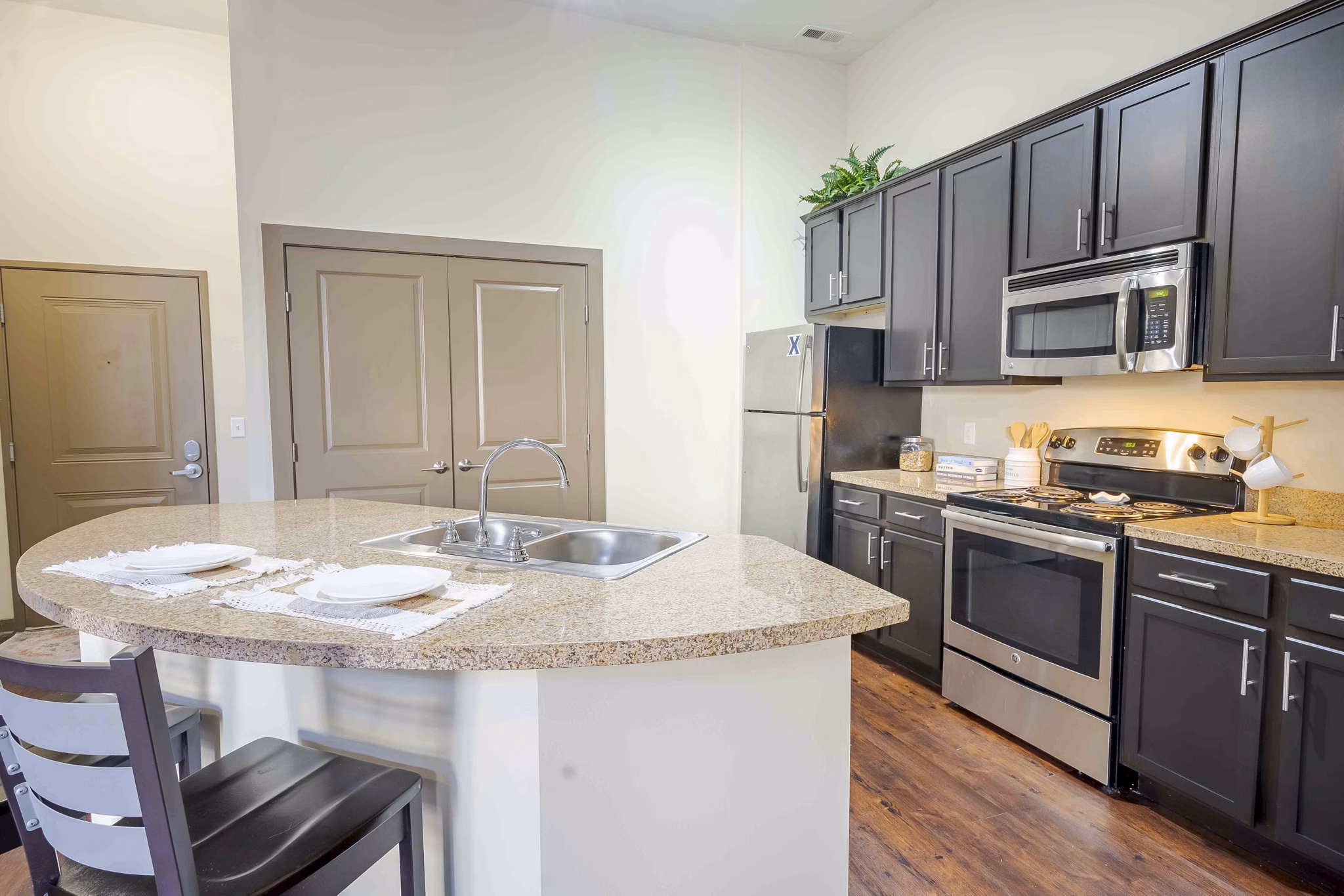 kitchen at University Station Apartments