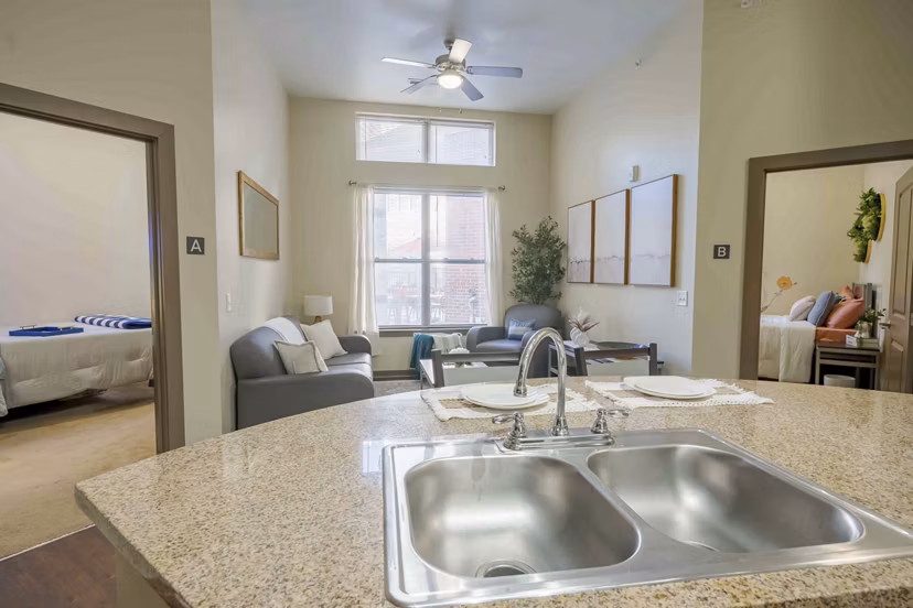 kitchen at University Station Apartments