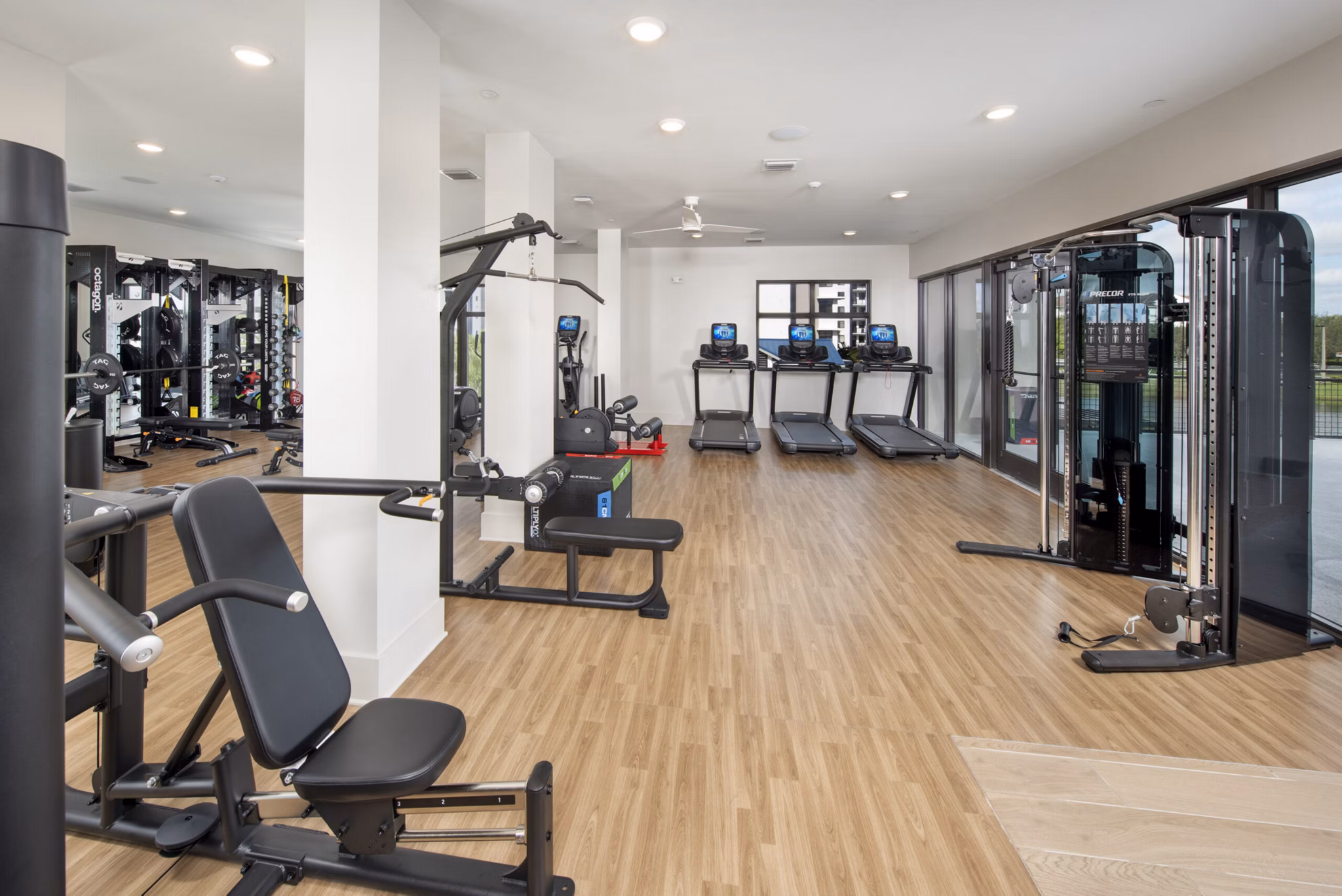 fitness center at Solena Miramar Apartments