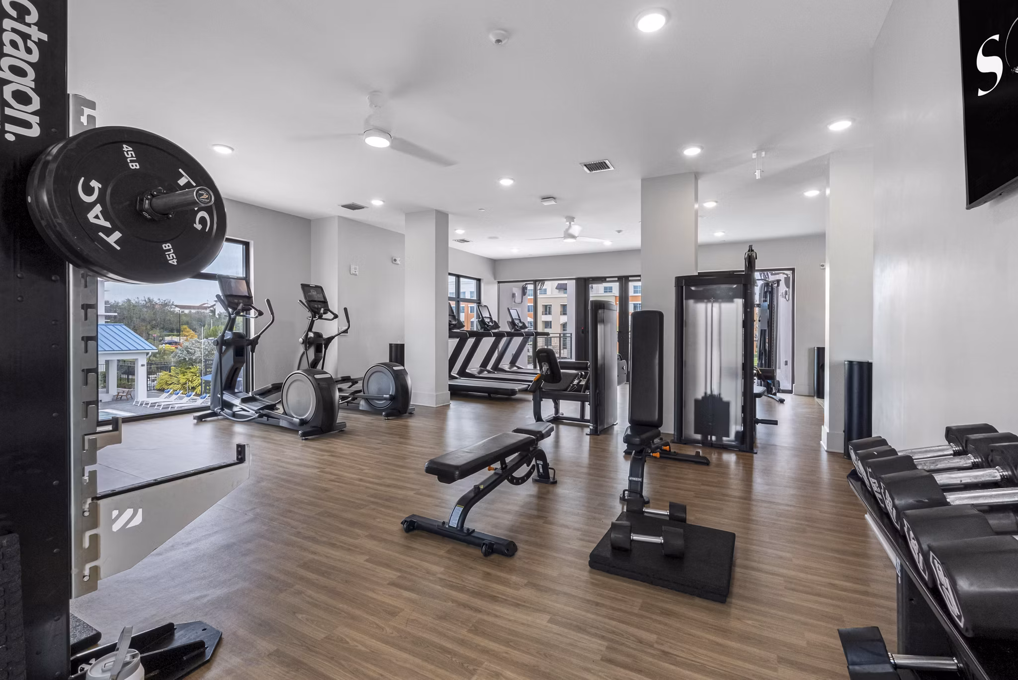 fitness center at Solena Miramar Apartments 