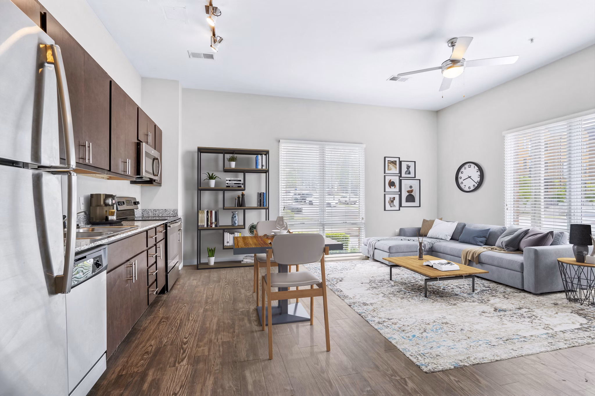 kitchen at Main & Stone Apartments