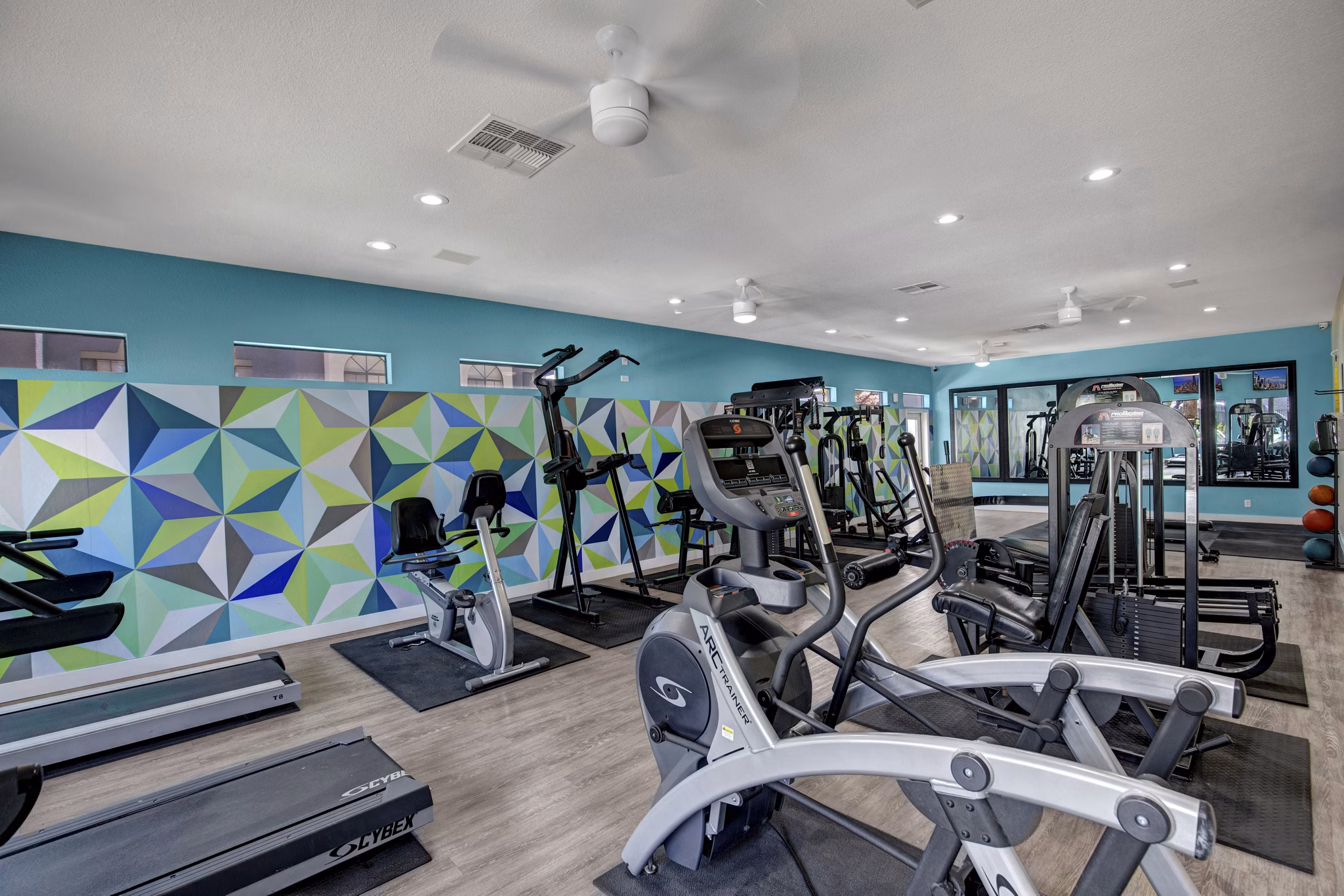 fitness center at Martinique Bay Apartments